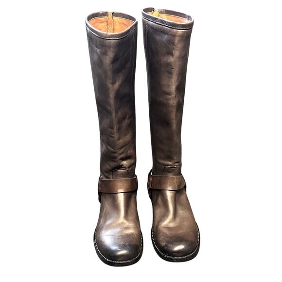 Frye Boots Womens 7.5 Brown Harness Tall Phillip  Leather Riding Classic Work - Picture 2 of 10